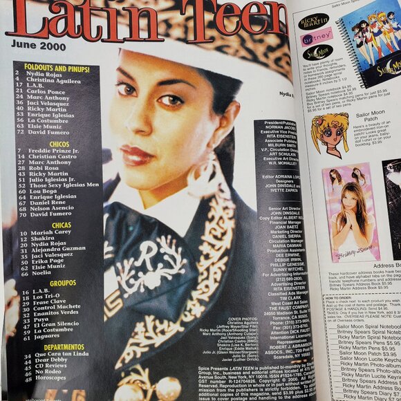 Latin Teen Magazine VTG 2000 Aguilera Iglesias Ricky Martin Shakira w/ Posters - Picture 4 of 10